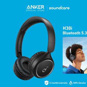 Anker soundcore H30i Wireless On-Ear Headphones Foldable Design Pure Bass 70H Playtime Bluetooth 5.3 Lightweight and Comfortable App Connectivity Multipoint Connection A3012
