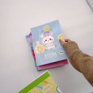 5MM Math Grid Notebook School Supplies Set for Elementary Grade 1-3 Cute Cartoon Design 16*210CM 36Sheets