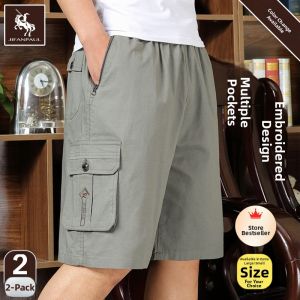 JIFANPAUL | Loose Mult-pocket Summer Shorts For Middle-aged And Elderly Men 5inch