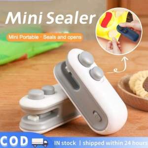 Mini Bag Sealer Heat Sealer Portable Sealing Machine Usb Rechargeable Type C Magnetic Cutter Food Storage Sulit Matibay