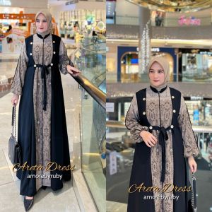 damla id edisi areta dress produk terbaru 2024 amore by ruby
