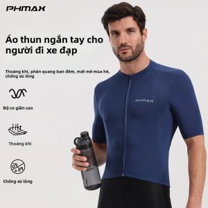 PHMAX | PHMAX Nam Pro Road Cycling Jersey Áo Sơ Mi Ngắn Tay Mùa Hè Khô Nhanh Cho Xe Đạp MTB Trang Phục Xe Đạp Thoáng Khí Có Túi Để Đi Xe Đạp
