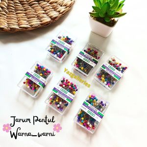 Jarum Pentul Hijab Anti Karat Warna-Warni Isi 100pcs