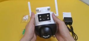 CCTV V380 Pro  Kamera CCTV sambung hp jarak jauh Kamera CCTV IP Camera WIFIFungsi tahan air dilengkapi dengan dudukan. Antena eksternal cocok untuk penggunaan di dalam dan luar ruangan
