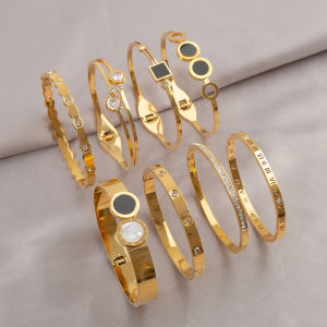 Non-Fading Titanium Steel Bracelet Womens Luxury Precision Full Diamond New 2025 Trendy Wristband Jewelry Accessory