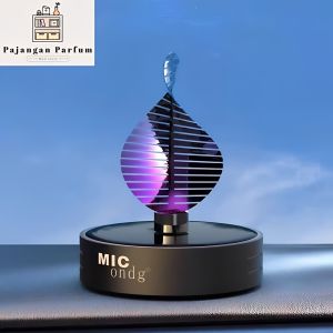 (JV) MIC Parfum Mobil Motif Daun Berputar Panel Tenaga Surya Hiasan Dashboard Mobil Pewangi Mobil Pengharum Ruangan Interior pewangi mobil tahan lama hiasan mobil hiasan dashboard mobil pajangan dashboard mobil acsesoris mobil Car Freshener Aromatherapy..