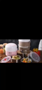 3 Layers electric lunch box mini steamer multi cooker mini rice