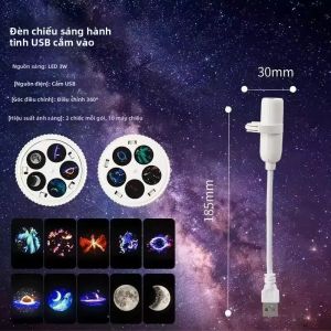 Máy Chiếu Đèn Ngủ LED 15 Trong 1 360 ° Đèn Ngủ USB Trang Trí Hình Sao Hành Tinh Mặt Trăng Có Thể Điều Chỉnh Ánh Sáng Tạo Không Khí Lãng Mạn Cho Phòng Ngủ