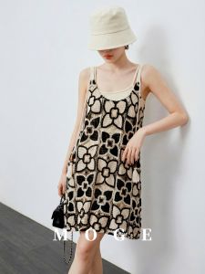 Resort Style Lace-up Color Block Floral Loose Summer Dress