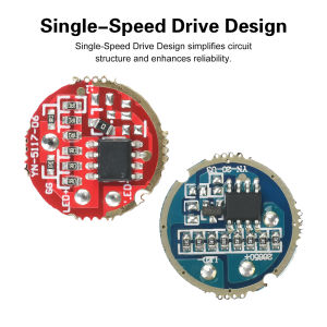 DC 3.7-4.2V Single-Speed Flashlight Driver Board Flashlight DIY Component Compatible with 6-15W LEDs 17/20mm