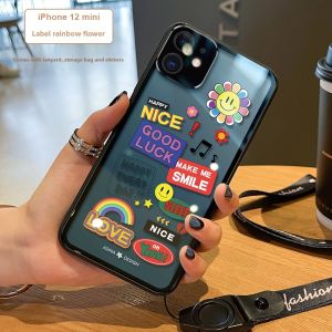 MASFEIL | Sunflower is suitable for Apple 12Promax mobile phone case glass iPhone12Pro protective cover cute max internet celebrity all-inclusive anti-fall mini silicone ip12 fan