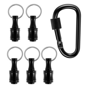 7/4PCS 1/4 Inch Bit Holder Keychain Aluminum Alloy Hex Shank Screwdriver Bit Holder for Impact Driver Drill Bit Extension Bar