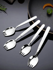 Multifunction Portable Dual-use Spoon Fork for Kids Dessert Cake