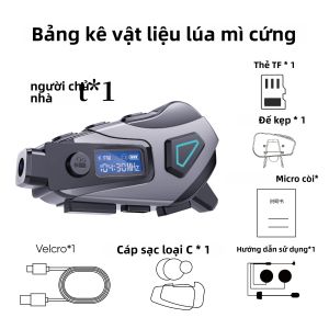 Tai Nghe Bluetooth 5.4 K10 Dành Cho Xe Máy Với Pin 1200mAh Màn Hình LCD Chức Năng Ghi Hình DVR Radio FM Chống Nước Đeo Được Trên Mũ Bảo Hiểm
