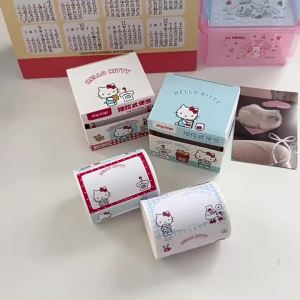 Sanrio Hello Kitty Kawaii Giấy Dán Ghi Chú Kéo Ra Giấy Ghi Nhớ Tự Dính Giấy Ghi Chú Cho Văn Phòng Đồ Dùng Học Tập Quà Tặng 7.5Cm X 6.5Cm