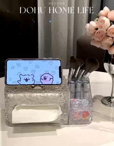 Hộp đựng khăn giấy GẤU BERICK cao cấp dùng trong phòng khách bằng acrylic trong suốt sang trọng - hộp đựng khăn để bàn