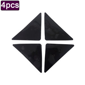4/12pcs Triangle Reusable Rug Gripper Anti-skid Rubber Mat Non Slip Patch Tape for Tile Floors Carpets Corners Pad Fixed Sticker