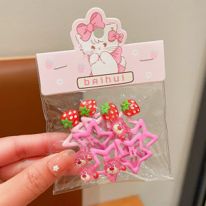 Cute Childrens Hair Clips Cartoon Kurokos Star Baby Girl Front Bangs Side Parting Hair Accessories Baby Headwear Decorations