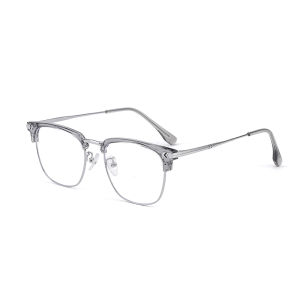 Chaoku | Ultra-light Semi-rimmed Gray Frame Eyeglasses