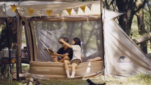 Kasur Angin Naturehike NH21FCD08 Sleeping Pad Matras Tiup Kasur Camping Alas Tidur Tikar Lipat Kemah Hiking
