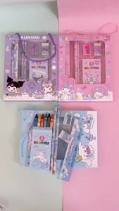 Kuromi Melody Cinnamoroll 6 in 1 Stationery Set: A Cute & Functional Gift for Students