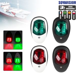 2Pcs 12V 24V LED Running Lights For Boat Signal Lamp Marine Navigation Light Yacht Accessories Red Green RV Truck Trailer Lamps