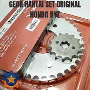 GEAR RANTAI SET KYZ MOTOR HONDA SUPRA 125 HELM IN KUALITAS ORISINIL ASLI AHM GIGI TARIK GER GIR