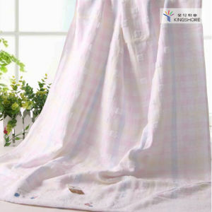 Pure Cotton Bath Towel Double Layer Gauze Soft Comfortable Absorbent Cartoon Cute Craft Process Home Textile Bath Towels