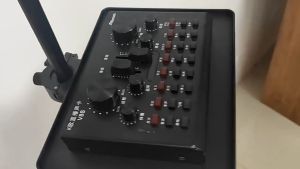 Khay đựng thẻ âm thanh Khay để đồ livestream có thể điều chỉnh lên xuống gắn vào cột tròn
