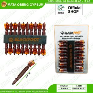 Mata Obeng Gypsum Magnet Blackfoot PH1 PH2 X 65MM Screwdriver