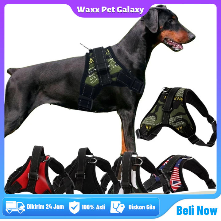 Harness Anjing Tali Tuntun Rompi Anjing Breathable Harness Leash