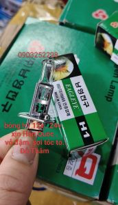 Bóng đèn chân h1 xịn Hàn Quốc 12v hoặc 24v vỏ xanh đậm thấy thế