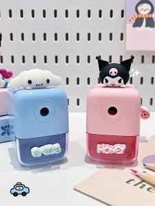 Automatic Lead Feeding Hand Cranked Pencil Sharpener for Primary School Students Six-sided Shape Stainless Steel Blade