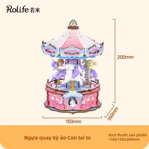 JINWUCHUANGYI | Hộp Nhạc Vòng Quay DIY Thủ Công Sáng Tạo Giảm Căng Thẳng Quà Sinh Nhật