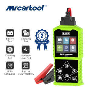 MRCARTOOL B200 Máy kiểm tra ắc quy ô tô 12V 24V 30-1700 CCA Máy kiểm tra ô tô kiểm tra sạc pin Thử nghiệm phân tích tải pin cho ô tô mô tô xe tải thuyền SUV