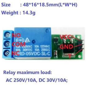 Aideepen | DC 6-24V Flip-Flop Latch Relay Module 1 Way Bistable Self-locking Relay Switch For Smart Home LED Car Low Pulse Trigger Board