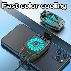 Air-Cooled Wireless Mobile Phone Cooler Back Clip Silent Radiator for Live Broadcast Gaming Chicken Eating AR Applications