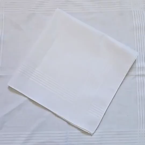 6/12pcs White Soft Cotton Handkerchief Ladies Gentleman White Handkerchief DIY Solid Color Handkerchief
