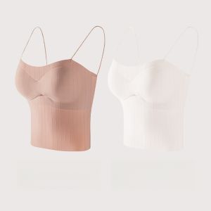 Miiow | Cat Woman Strapless Bralette Tank Top Women Inner Wear With Chest Pad Beautiful Back Seamless Long Style Cover Belly
