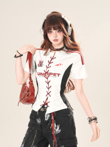 Áo Thun Tay Ngắn KellyKitty Rebel Gene Dành Cho Nữ Mùa Hè Áo Ngắn Thon Gọn Phong Cách Đường Phố Chất Liệu Polyester