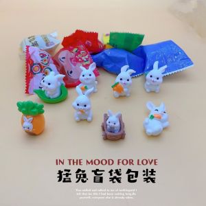 Rabbit Doll Blind Box Mini Realistic Animal Model Toy Cartoon Cute Figurine Blind Bag Small Gift Rabbit Ornament Simulation Animal Doll