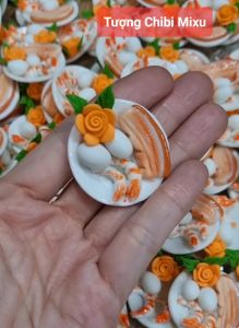 Dĩa Tam Sên đất sét mâm cúng bàn thờ Thần Tài Thổ Địa mini để bàn Quà tặng Đồ trang trí Giàu có Sức khỏe Bạn bè