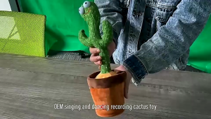 Cactus toys talking dancing cactus twisting singing swinging plush toys birthday gift for girls