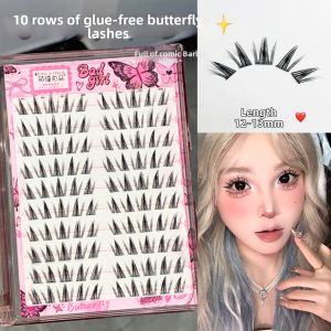 MENGJIESHANGPIN | No-Adhesive Cartoon Eyelashes Asian Short Natural Realistic Dense Eyelashes