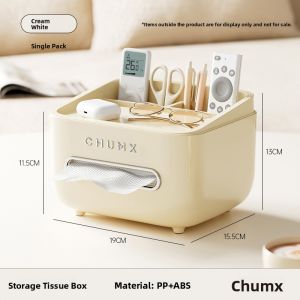 CHUMX | Dopamine Style Multifunctional Home Tabletop Tissue Box with Remote Control Storage