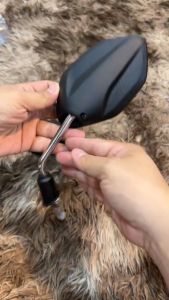 Gương chiếu hậu xe AIR BLADE/ AB chân dài xi Inox - 10 li ren thuận gắn được mọi dòng xe