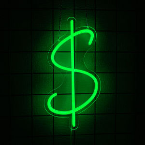 Dollar Series Neon Sign For Wall DecorLight Up Sign For Man CaveGame RoomStore DcorBeer BarPartyChristmas Birthday Gift