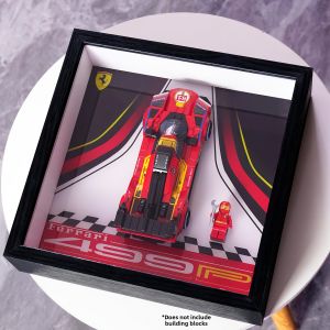 Ferrari 499P Supercar Model Brick Display Case