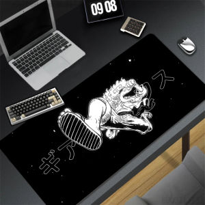 Bandai | Mouse Pad Black And White Gaming Mouse Pad Rubber Luffy Desk Mat Non-slip PC Laptop One Piece Gamer Desk Accessories Table Pad