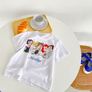 Mermaid Kids Short Sleeve T-shirt Girl Princess Dress New Arrival Sequin Mermaid Dress Fashionable Stylish Skirt Suit
